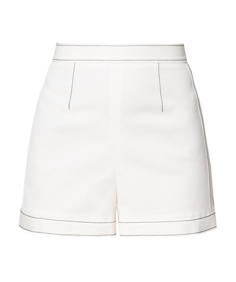 Red Valentino High Waist Shorts In White