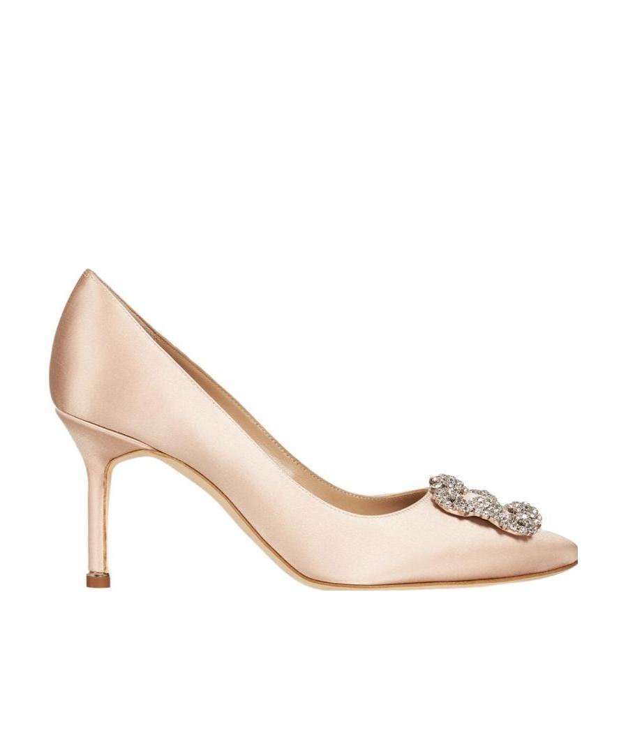 Manolo Blahnik Logo Pointed High Heels
