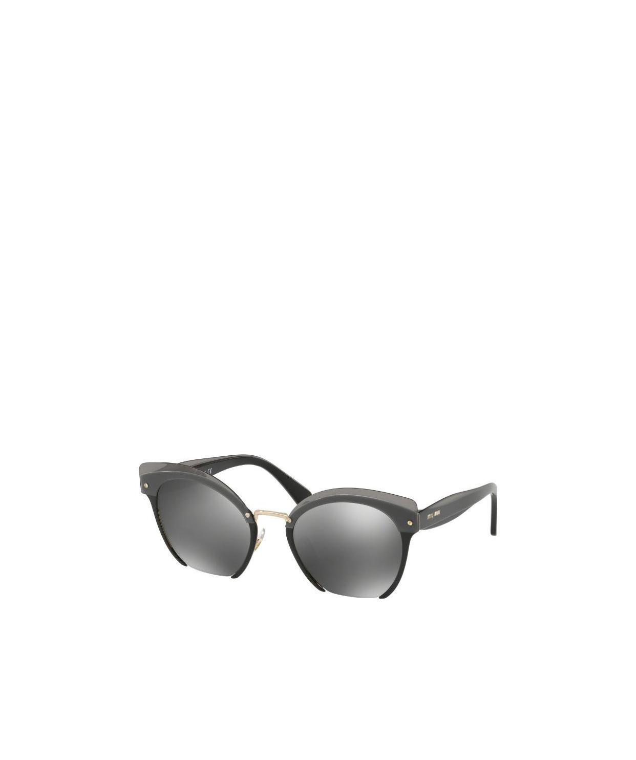 Miu Miu Logo Sunglasses In Gray