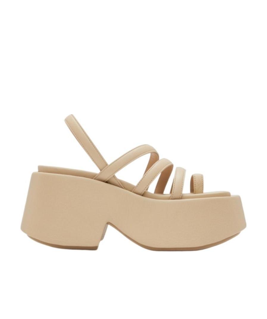Marsèll Strappy Platform Leather Sandals In Nude