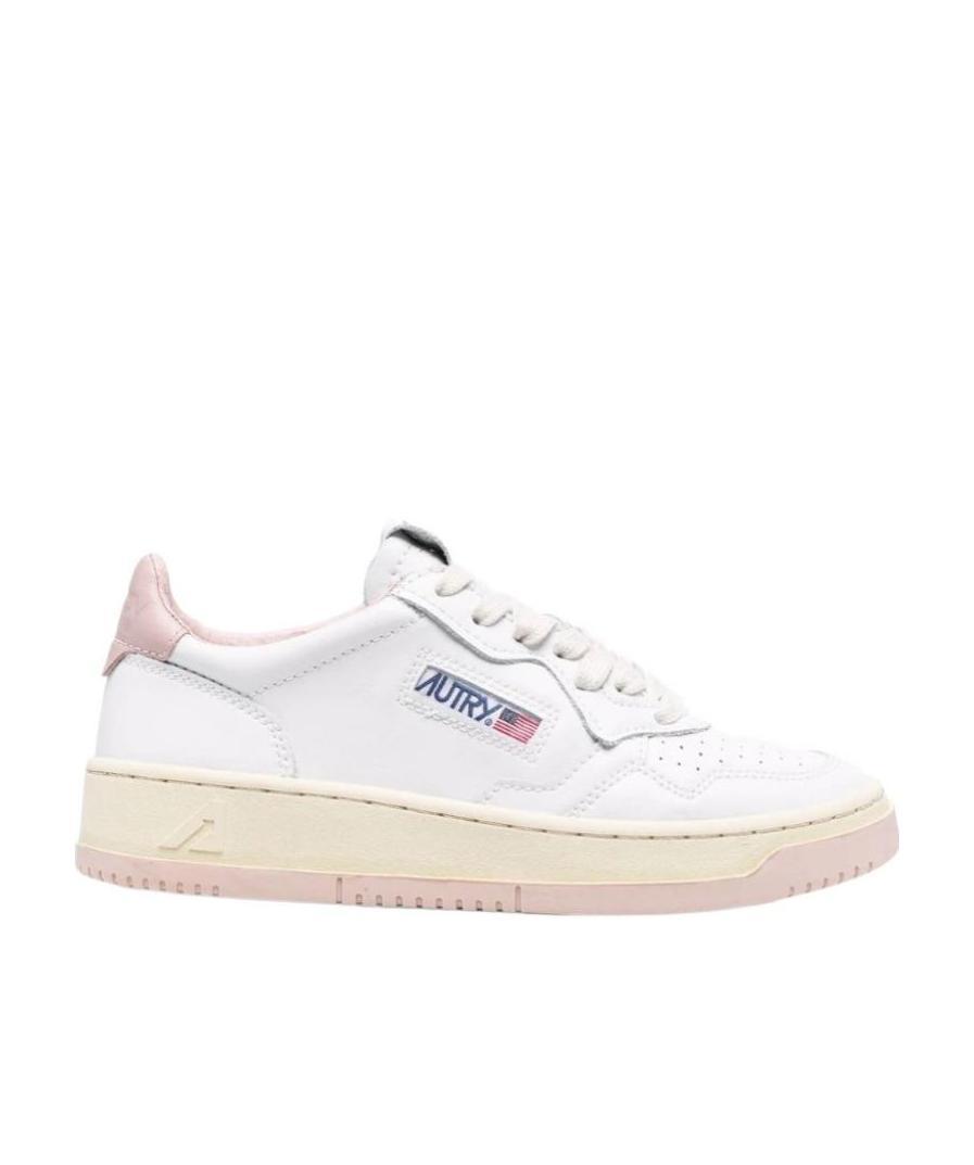Autry Medalist Low-top Bicolor Leather Sneakers In White