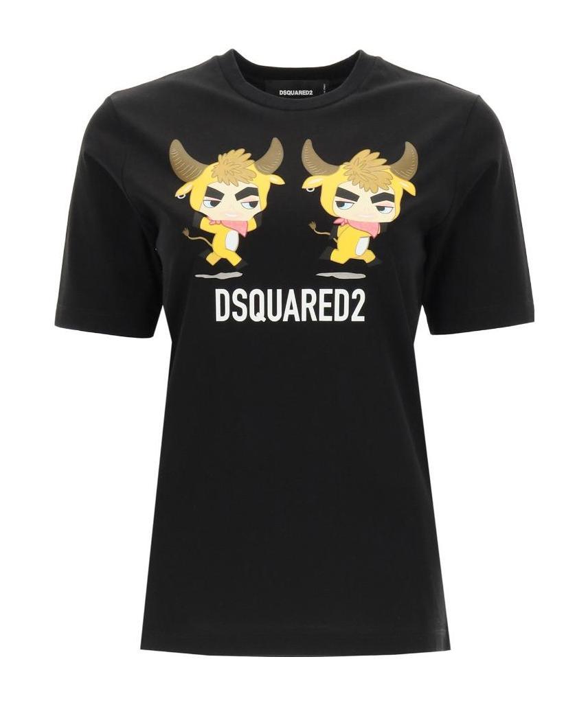Dsquared2 Logo-print Short-sleeve T-shirt In Black