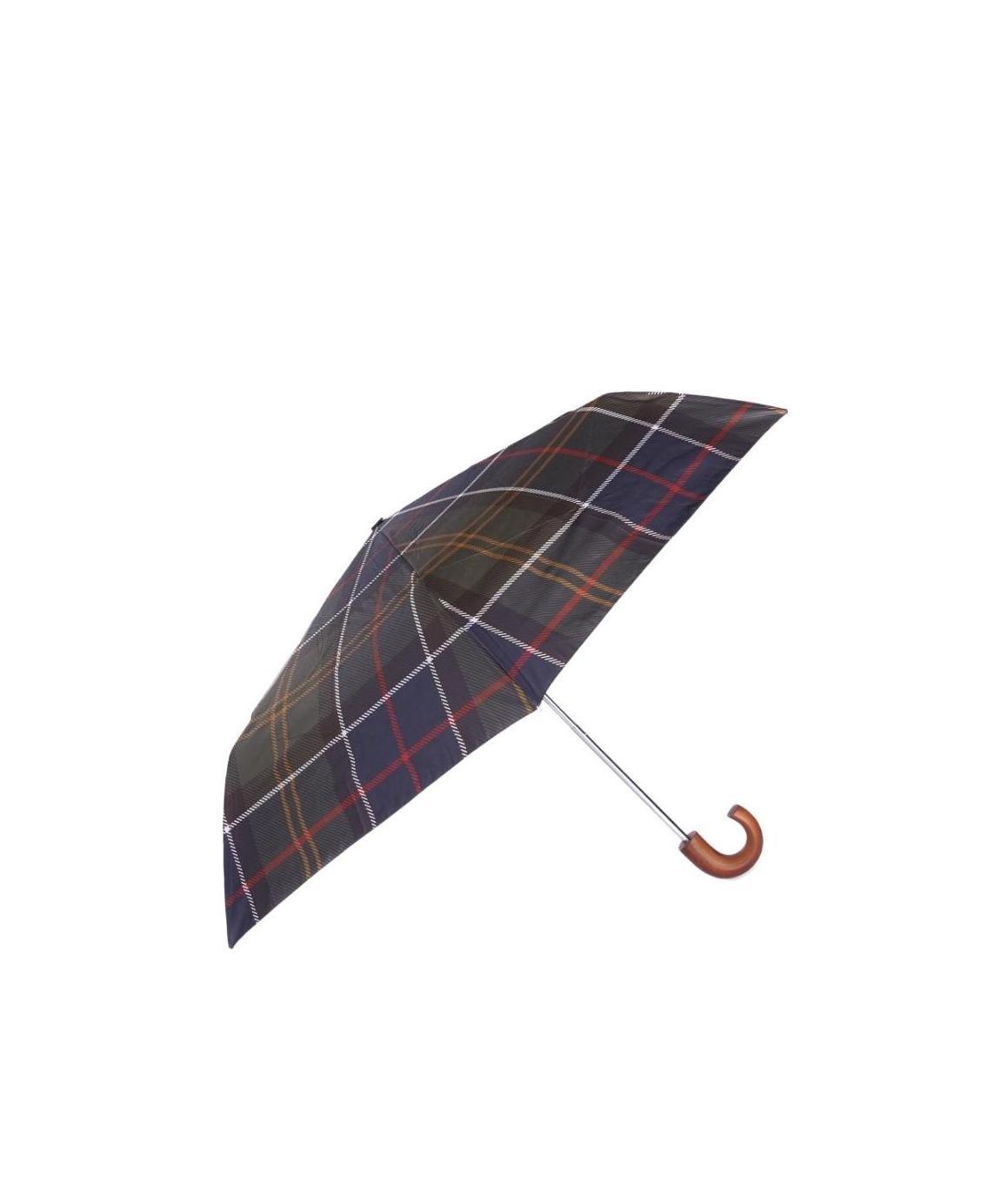 Barbour Small Tartan-print Umbrella In Black