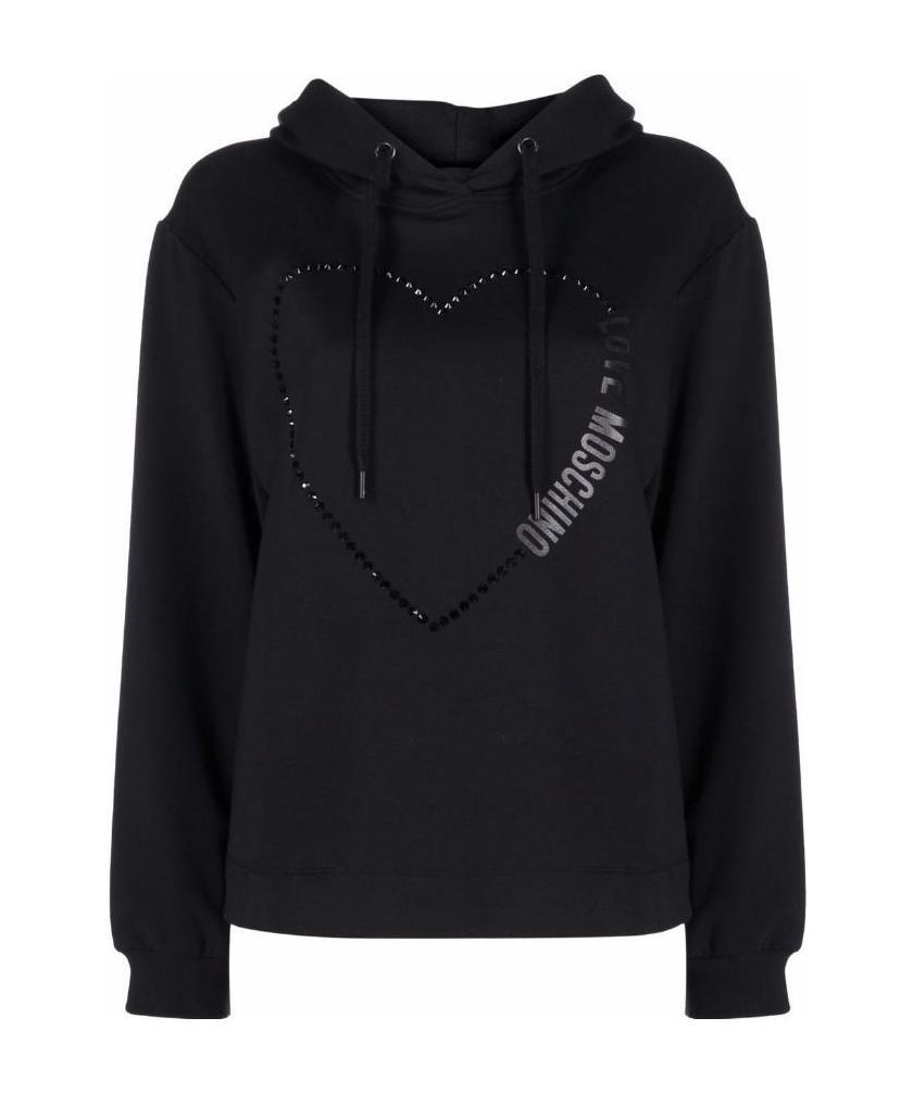 Moschino Logo-print Hoodie In Black