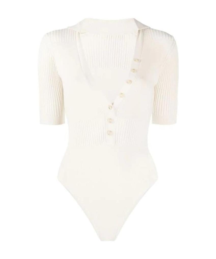 Jacquemus Lapel Jumpsuit In White