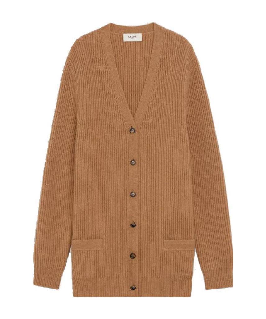 Celine Medium-length Cashmere Sweater In Brown
