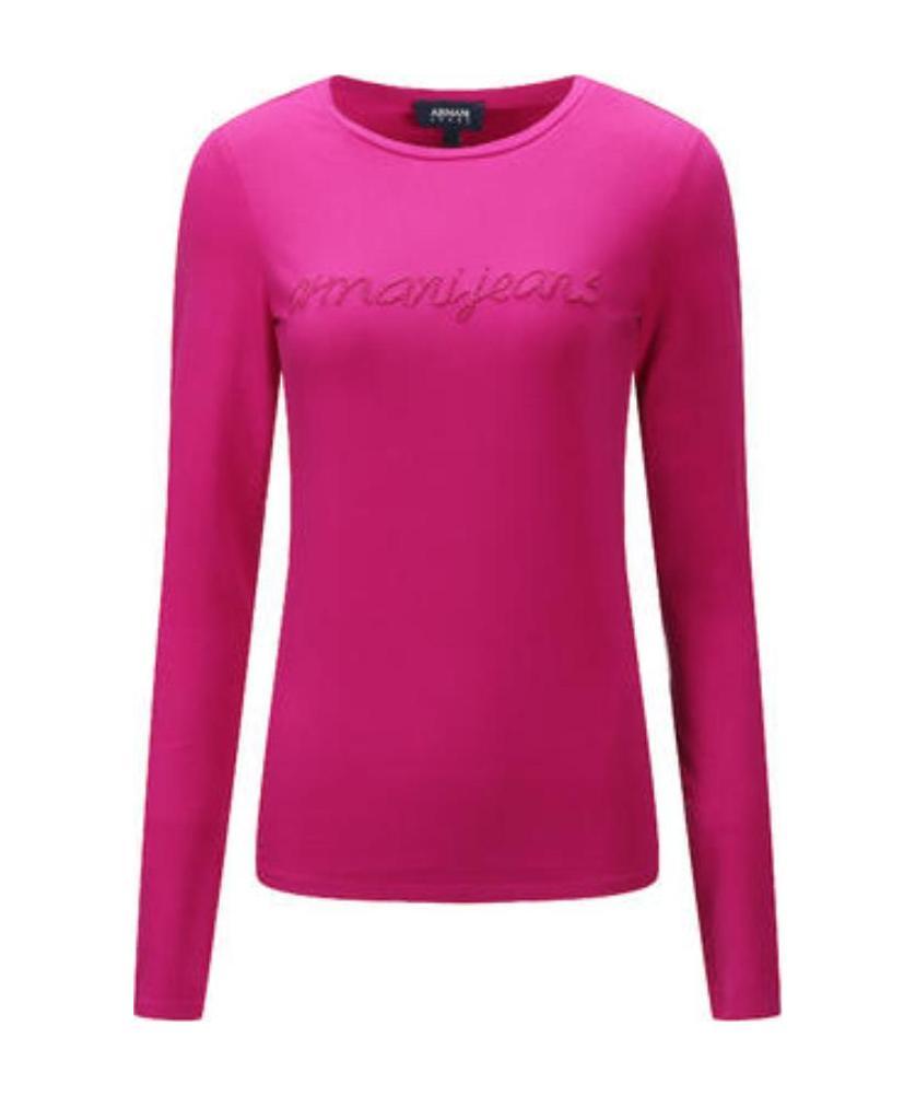 Shop Armani Jeans Logo Details T-shirt In Pink