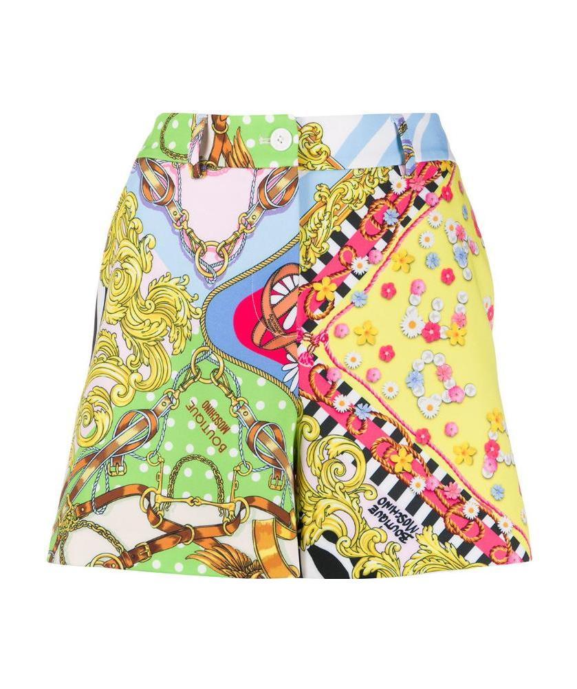 Moschino Baroque Printed Shorts In Multicolor