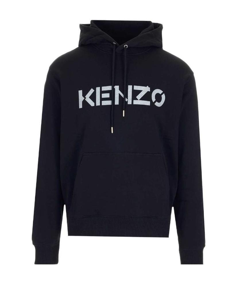 Kenzo Logo-print Hoodie In Black