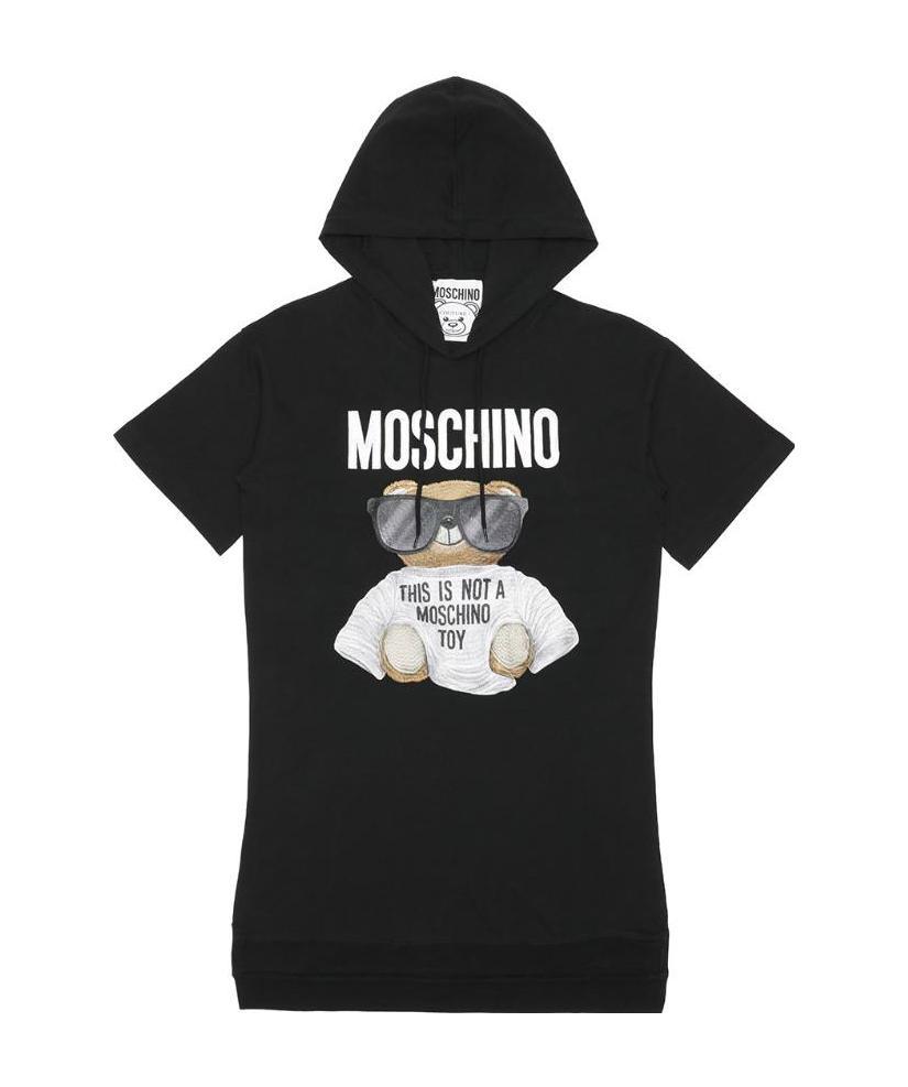 Moschino Elastic Knitted Dress In Black