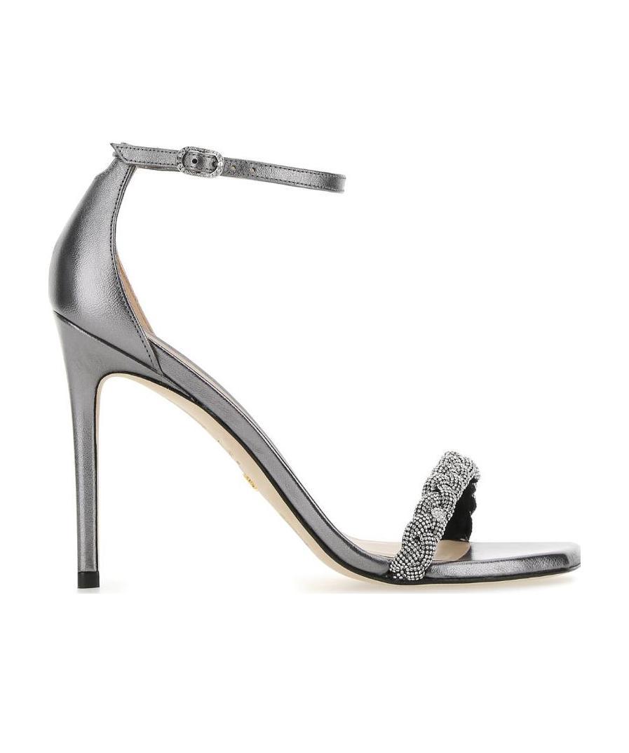 Stuart Weitzman Nudist Heeled Sandals In Gray