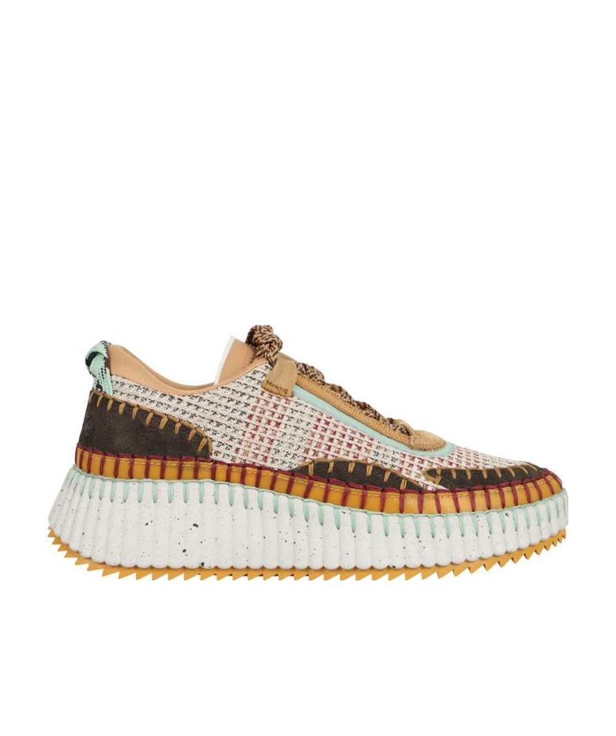 Chloé Nama Sneaker In Lower-impact Mesh In White