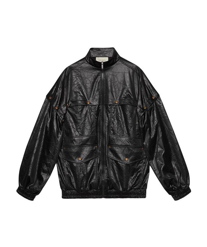 Gucci Zippered Casual Jacket In Black