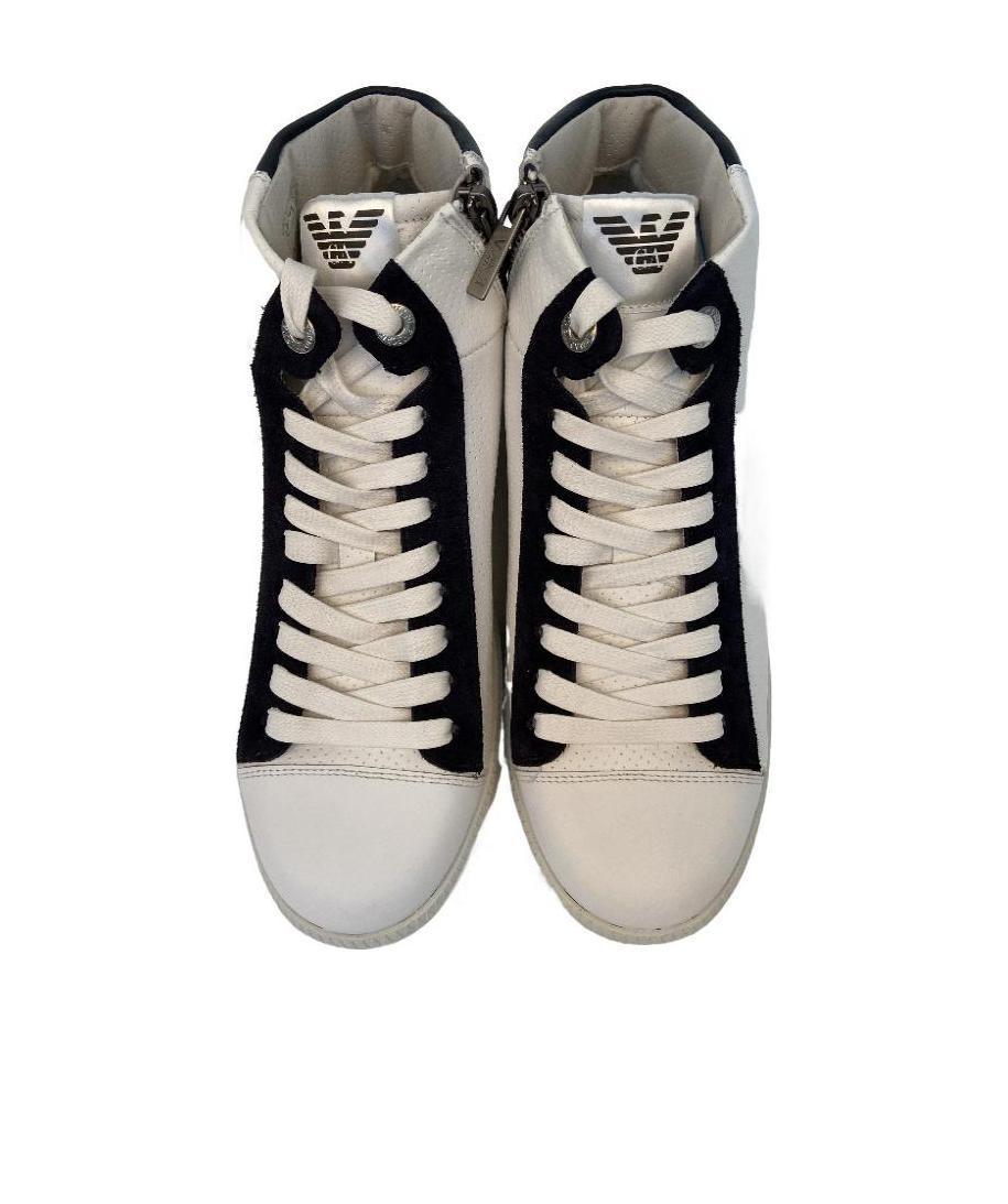 Emporio Armani Logo Details Casual Sports Shoes In Multicolor