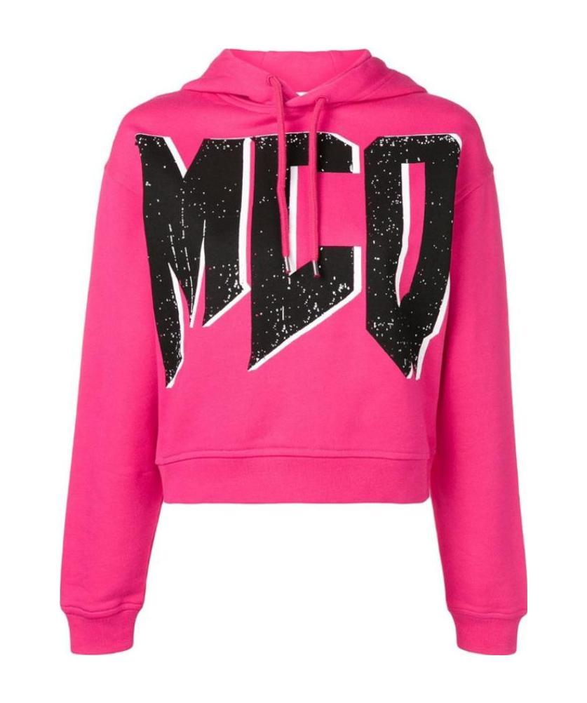 Mcq By Alexander Mcqueen Logo Printed Hooded Sweater In Pink