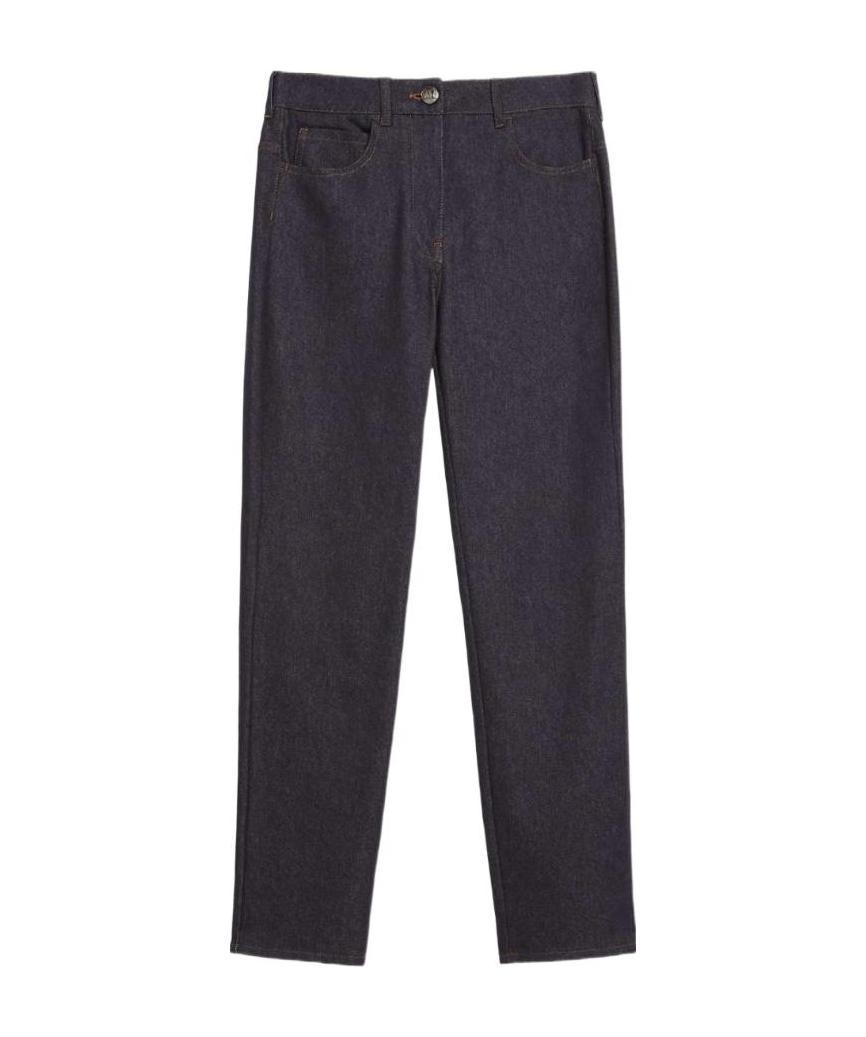 Max Mara Navy Blue Slim Jeans In Black