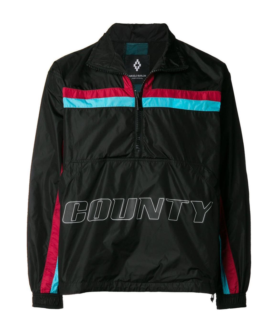 Marcelo Burlon County Of Milan Colour Band Anorak In Black