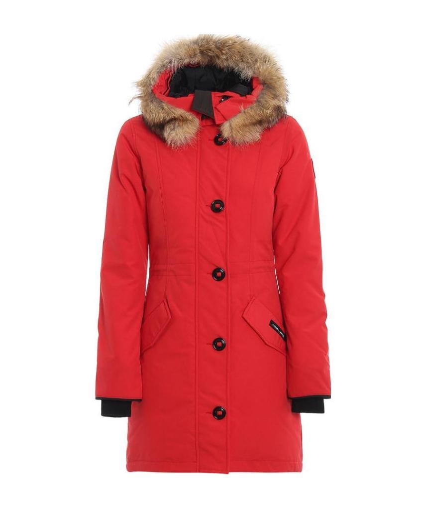 CANADA GOOSE LOGO HOODED DOWN JACKET 