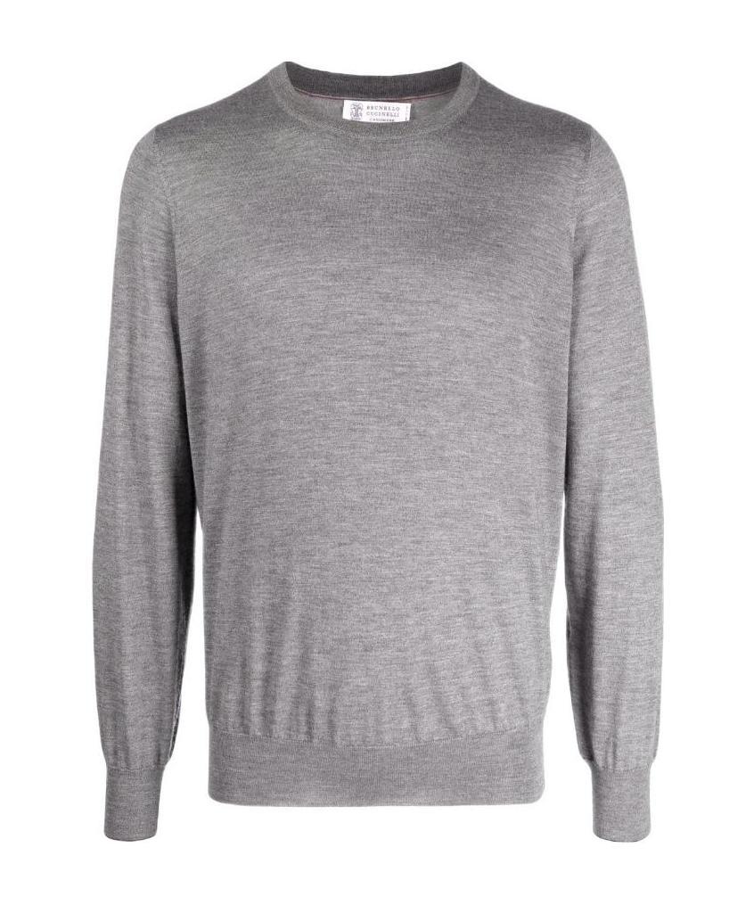 Brunello Cucinelli Long-sleeve Cashmere Jumper In Gray