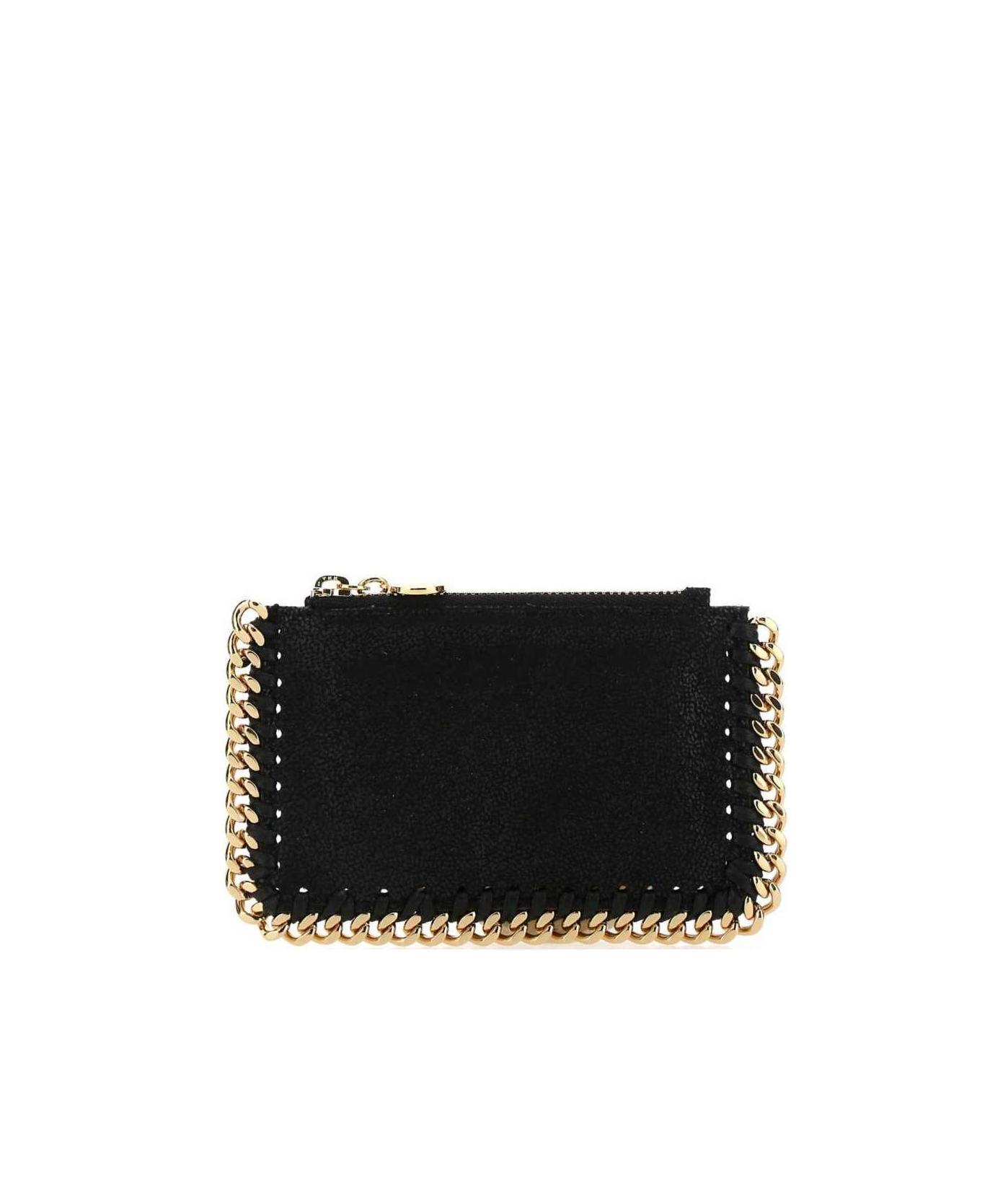 Stella Mccartney Falabella Zip Cardholder In Black