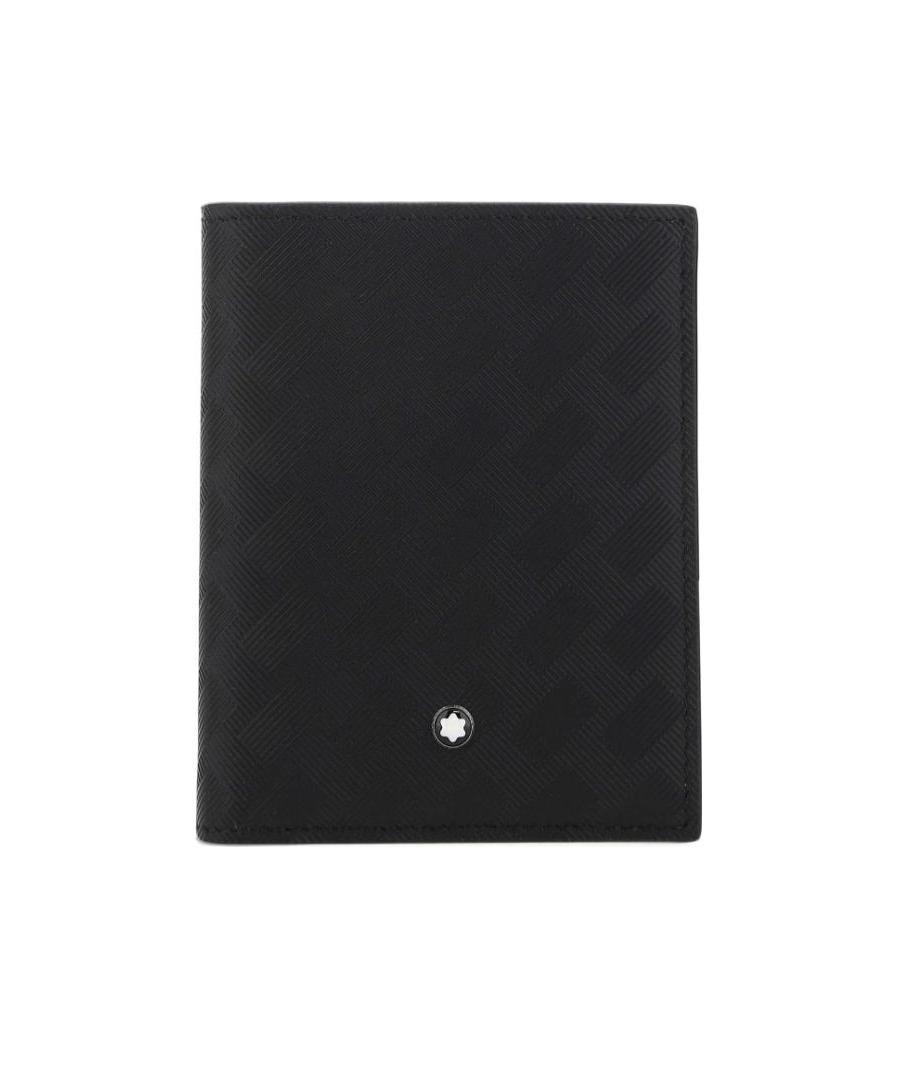 Montblanc Bi-fold Calf-leather Wallet In Black