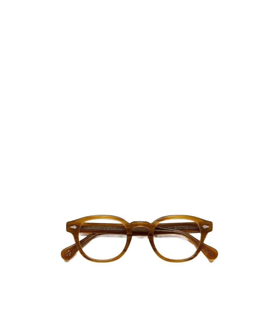 Shop Moscot Logo Design Flat Mirror In Brown