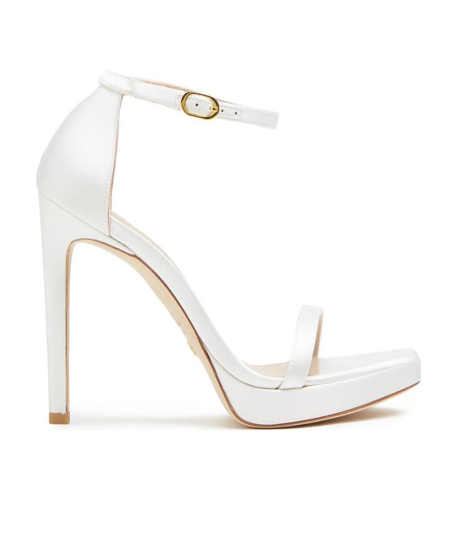 Stuart Weitzman Nudist Disco 130mm Sandals In White