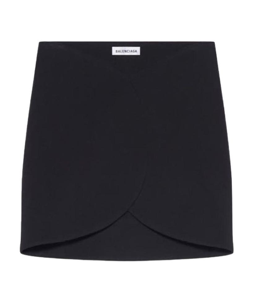 Shop Balenciaga Circle Mini A-line Skirt In Black