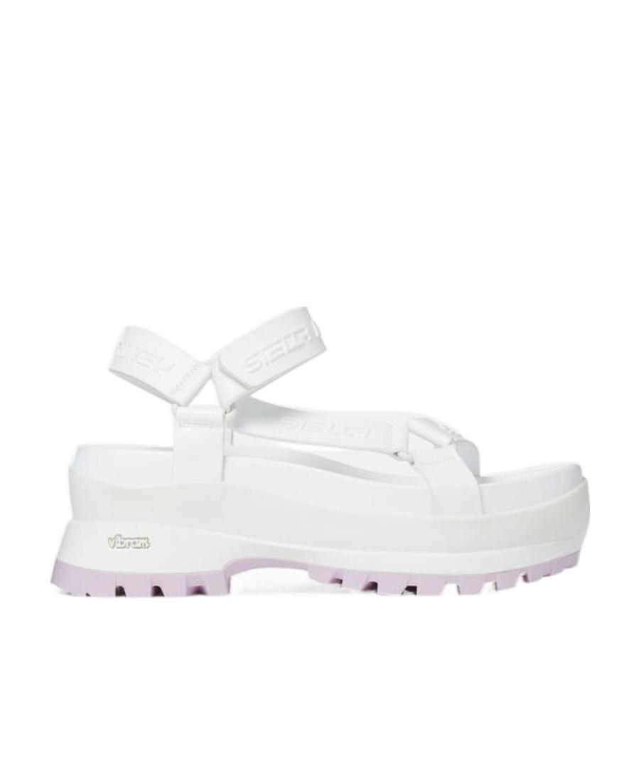 Shop Stella Mccartney Trace Touch-strap Sandals In White