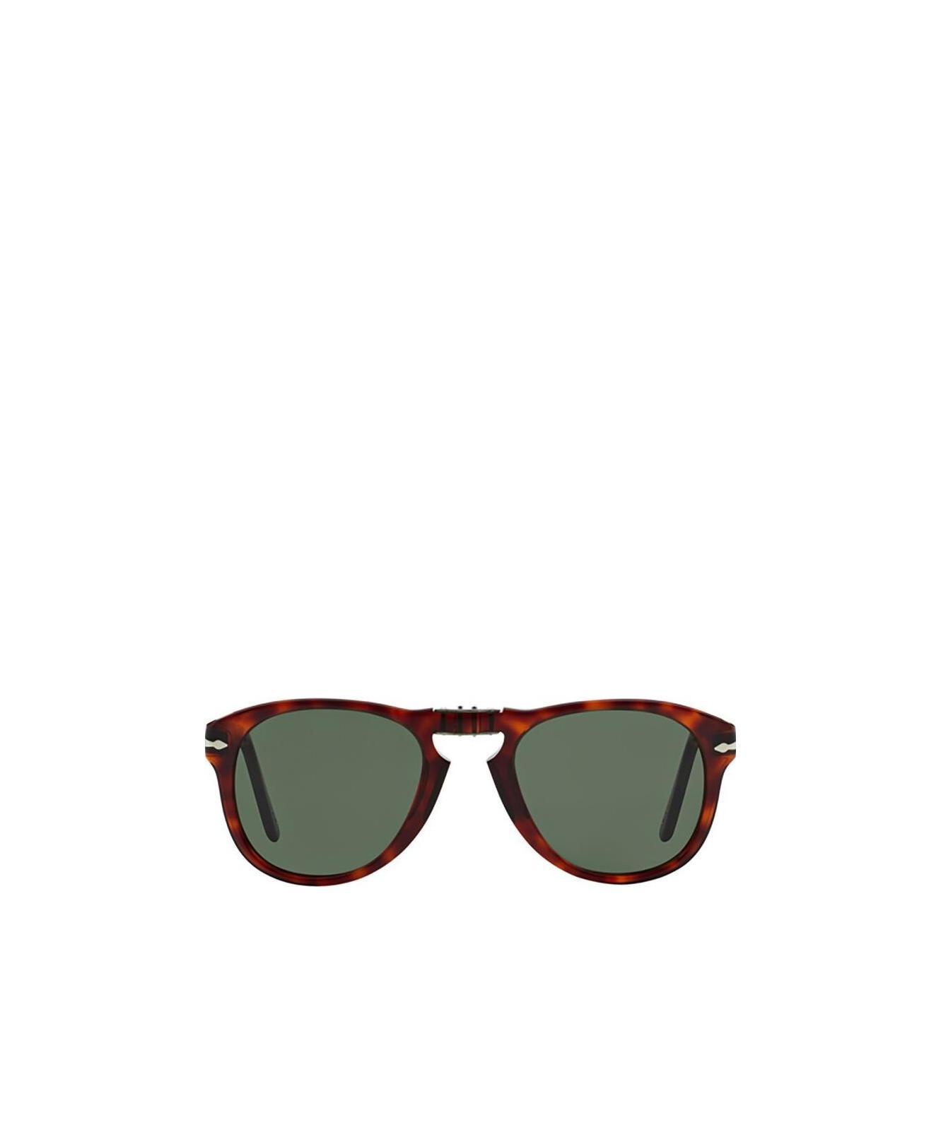 Persol Round Frame Sunglasses In Green