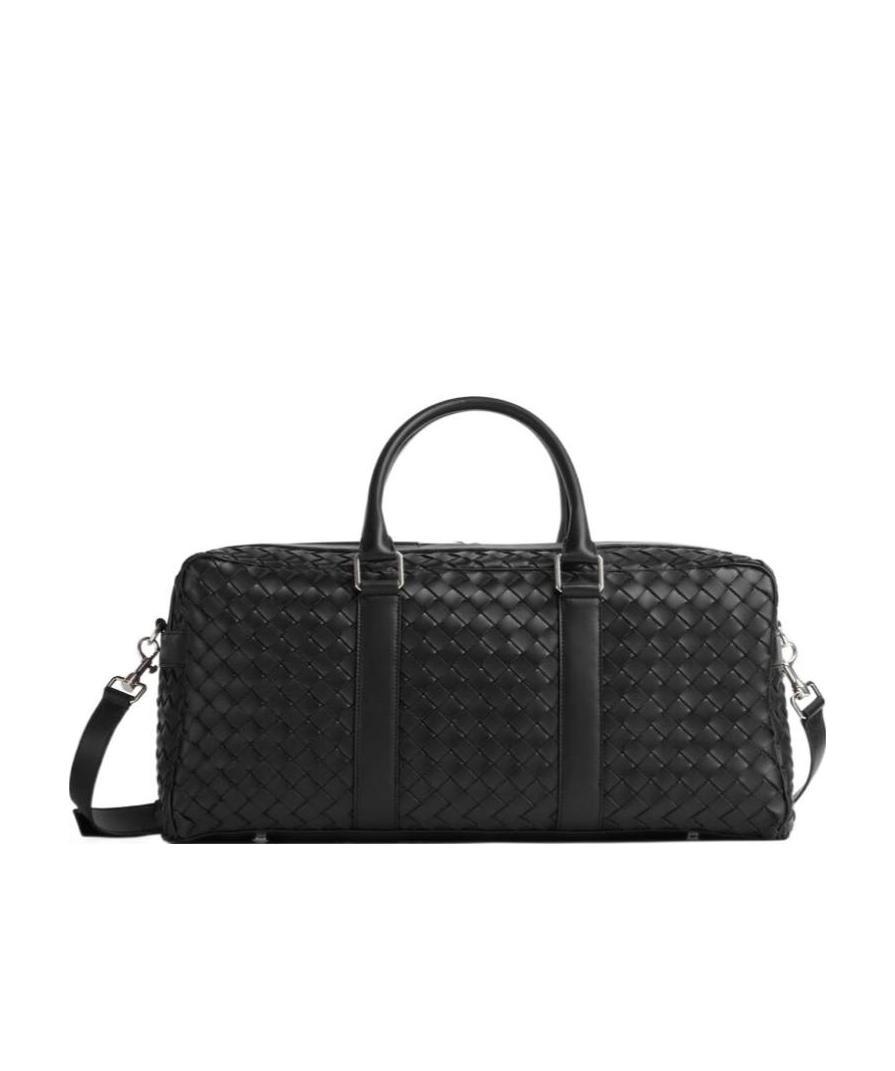 Bottega Veneta Intreciato Fitness Bag In Black