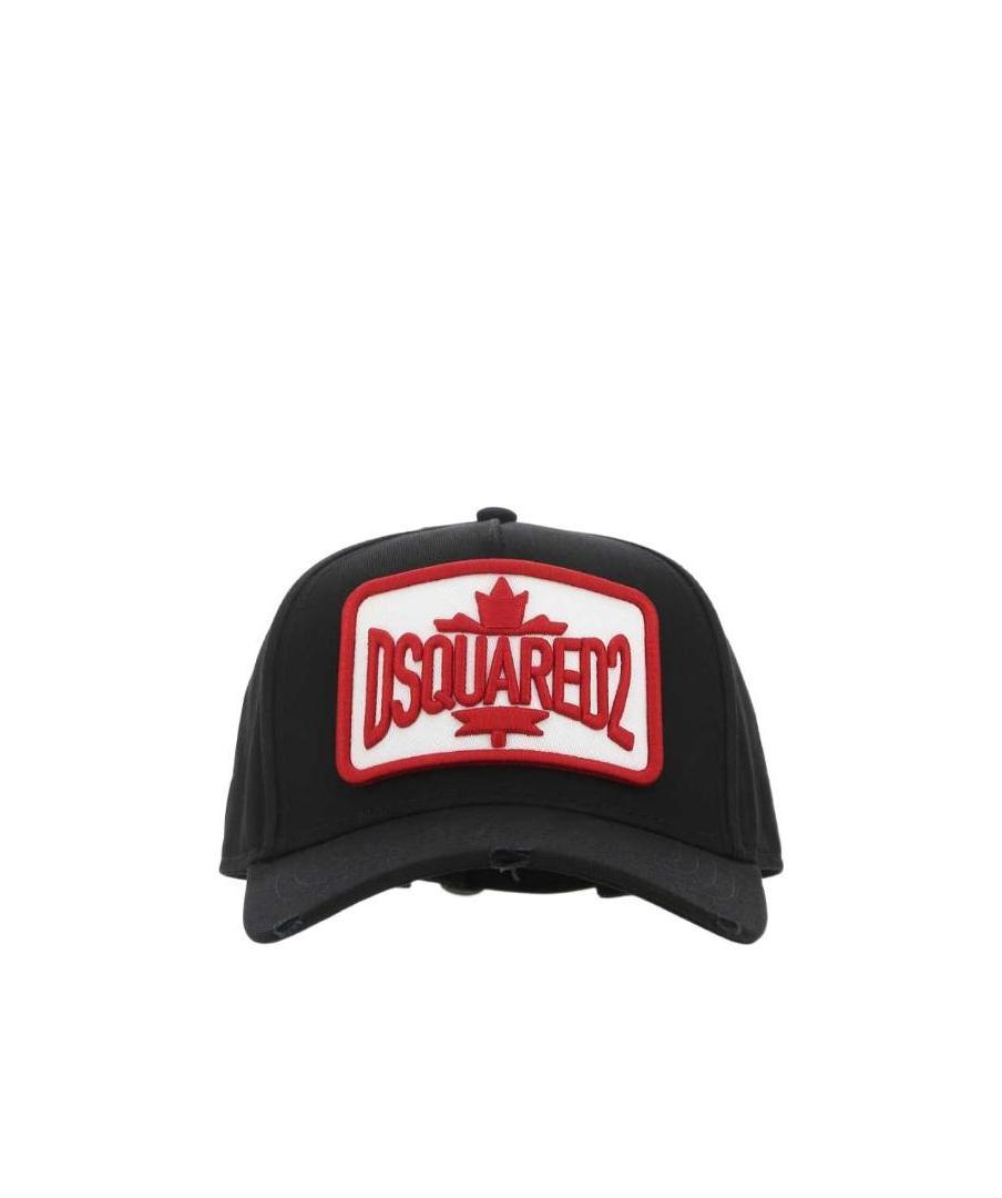 Dsquared2 Logo-patch Detail Baseball Cap In Black