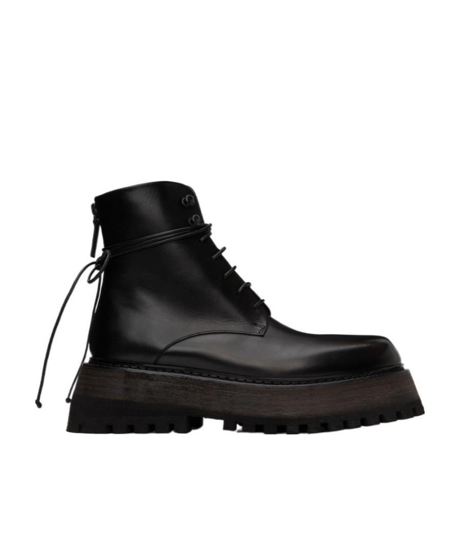 Marsèll Round-headed Logo Boots In Black