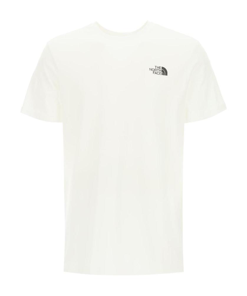 The North Face White T-shirt With Logo Printed On The Front And Back In Cotton Blend Man In White