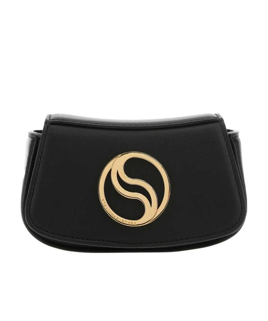 Stella Mccartney Borsa A Spalla Mini In Alter Mat Nero Donna In Black