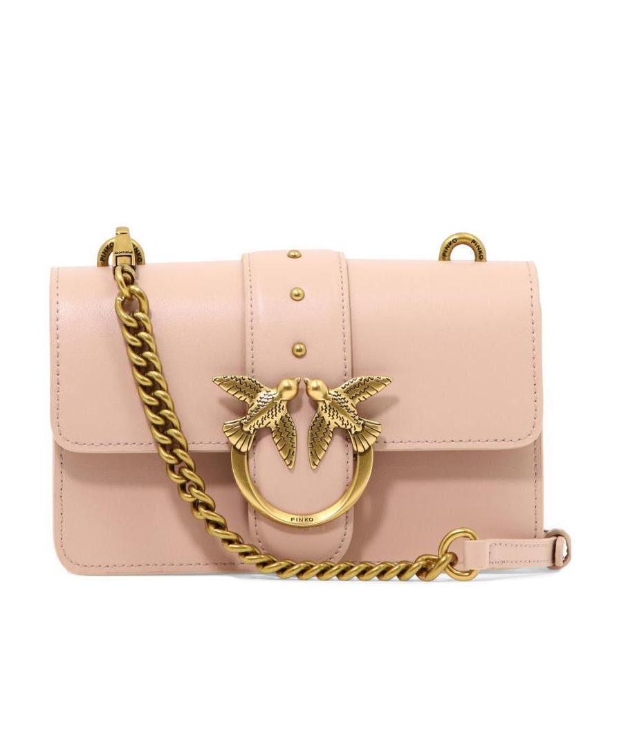 Pinko Rivet Detail Satchel Bag In Pink