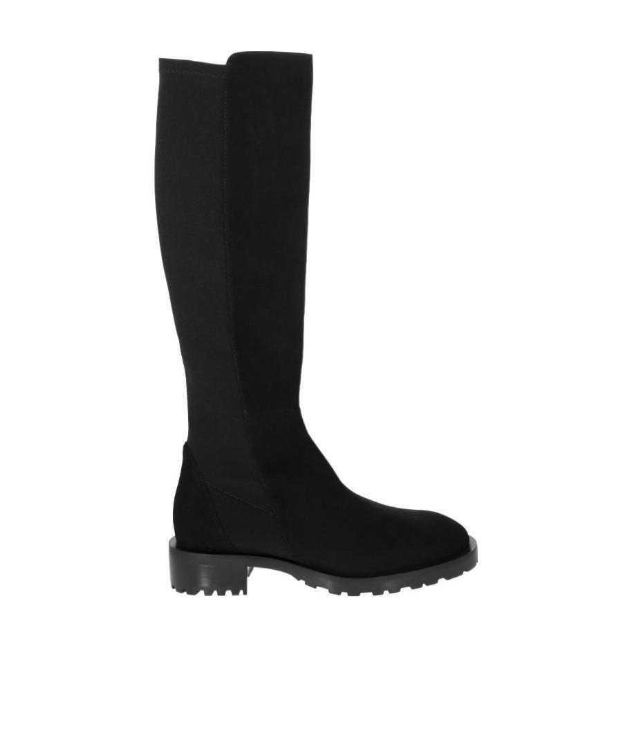 Stuart Weitzman 5050 Lift Leather Knee-high Boot In Black