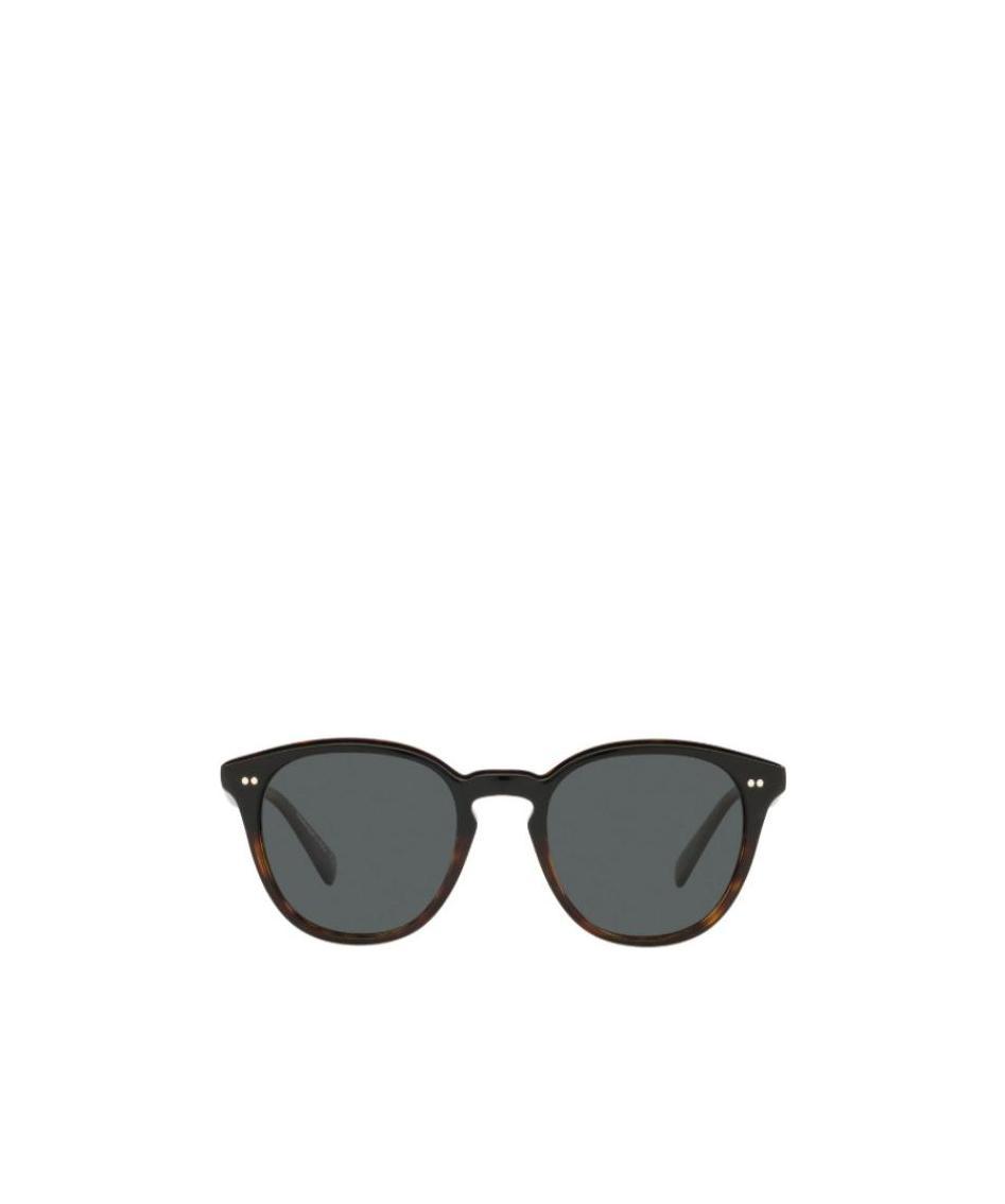 Oliver Peoples Round Frame Sunglasses In Brown