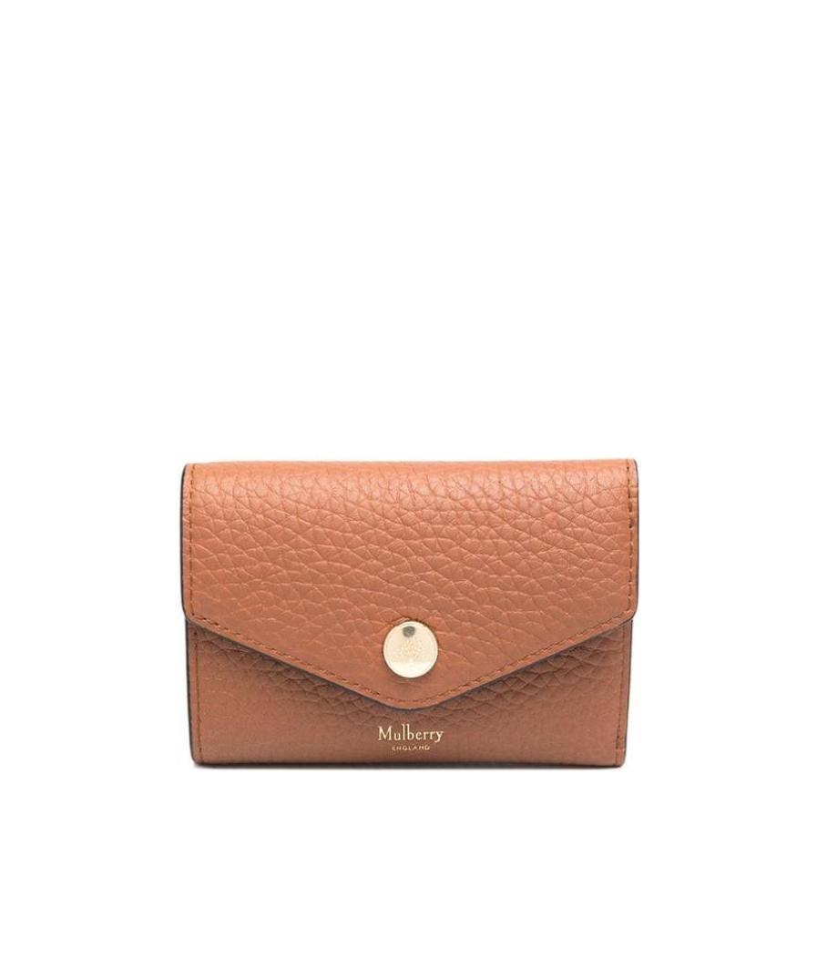 Mulberry Grained-effect Folded Wallet In Brown