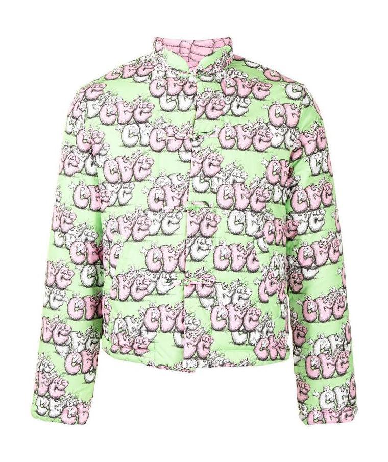 Comme Des Garçons X Kaws Reversible Padded Jacket In White