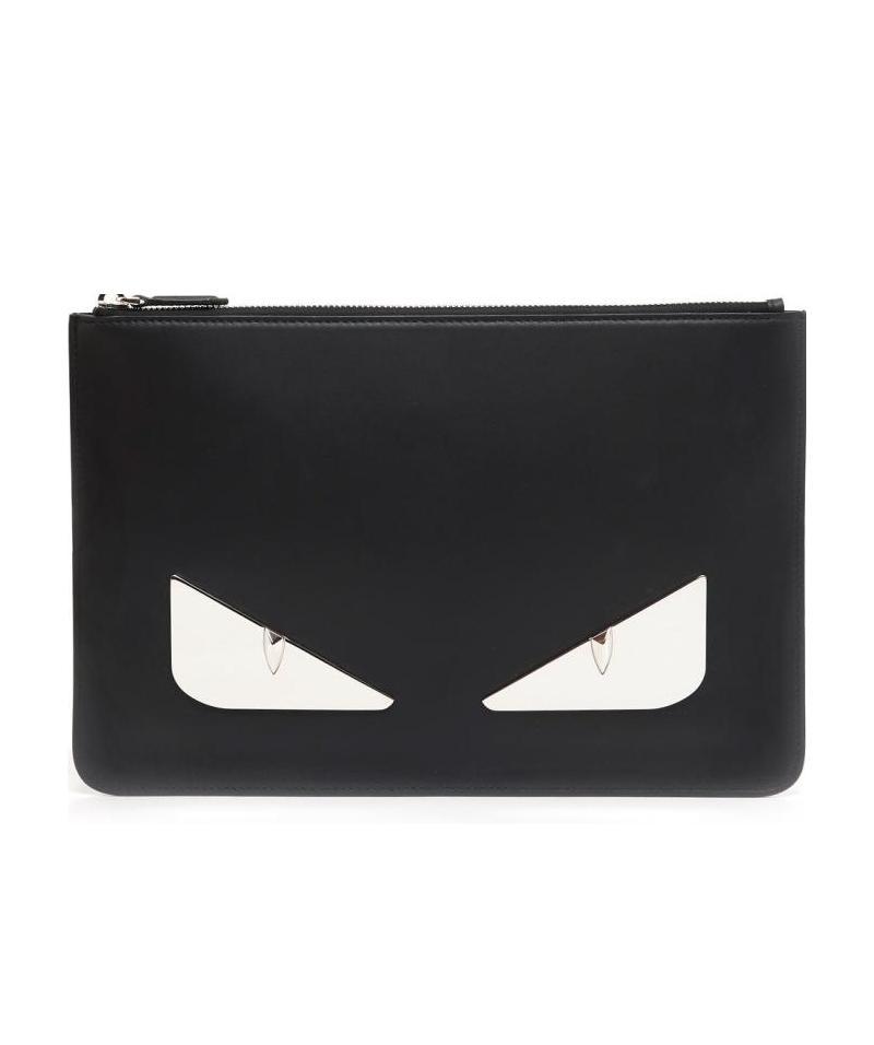 Fendi Bag Bugs Clutch In Black