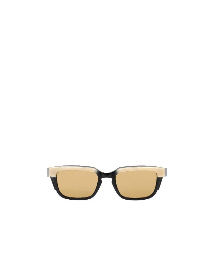 Gucci Contrast-border Rectangle Sunglasses In Nude