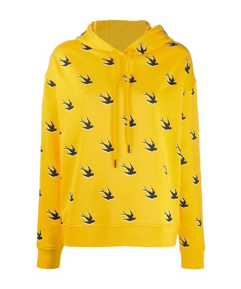 Mcq By Alexander Mcqueen Feiyan Printed Hooded Sweater In Yellow