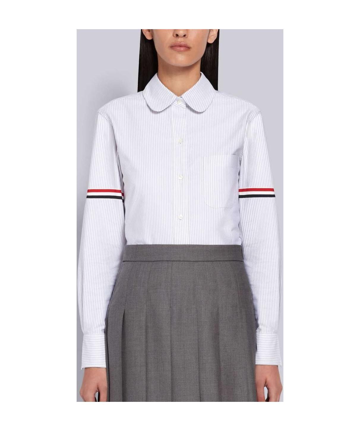 Thom Browne Grosgrain Armband Oxford Shirt In White