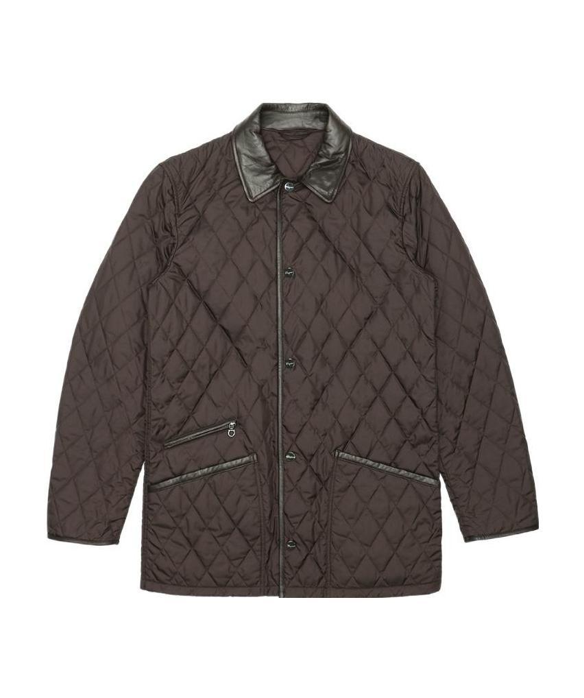Ferragamo Brown Quilted Cotton Suit In Black