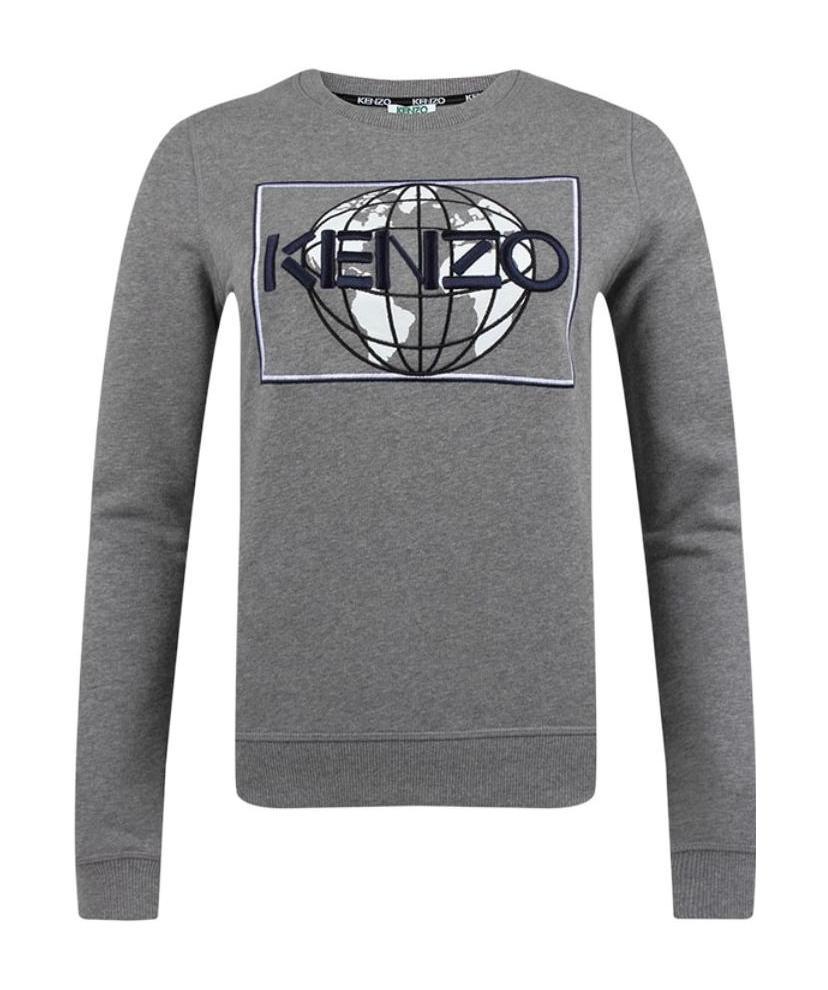 Kenzo Printed Pattern Sweater In Gray