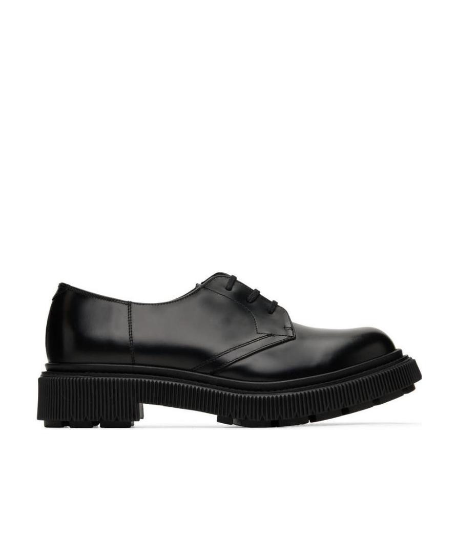 Adieu Round Head Business Casual Shoes In Black