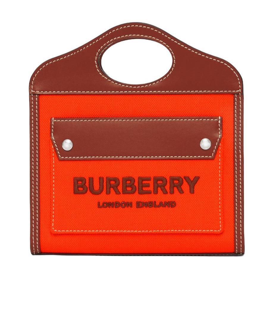 Burberry Micro Pocket Two-tone Bag In Red