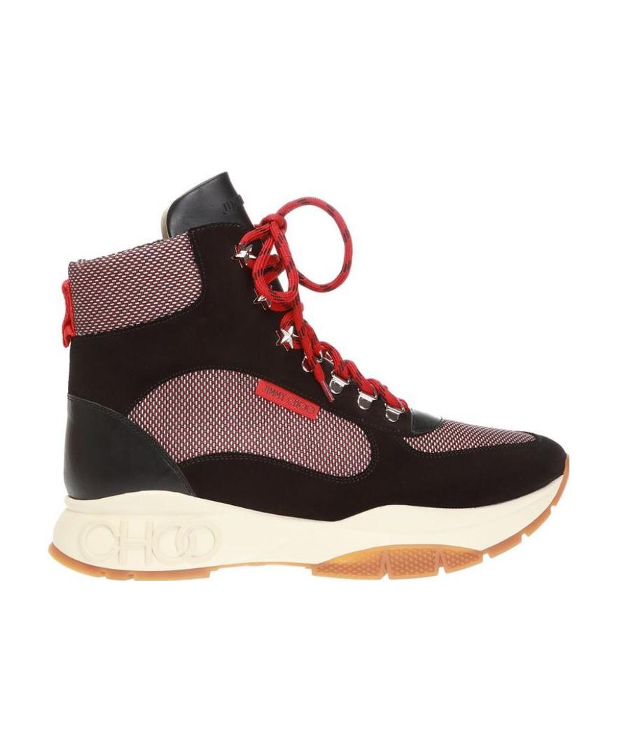 Jimmy Choo Inca Stitching High-top Leisure Sneakers In Animal Print