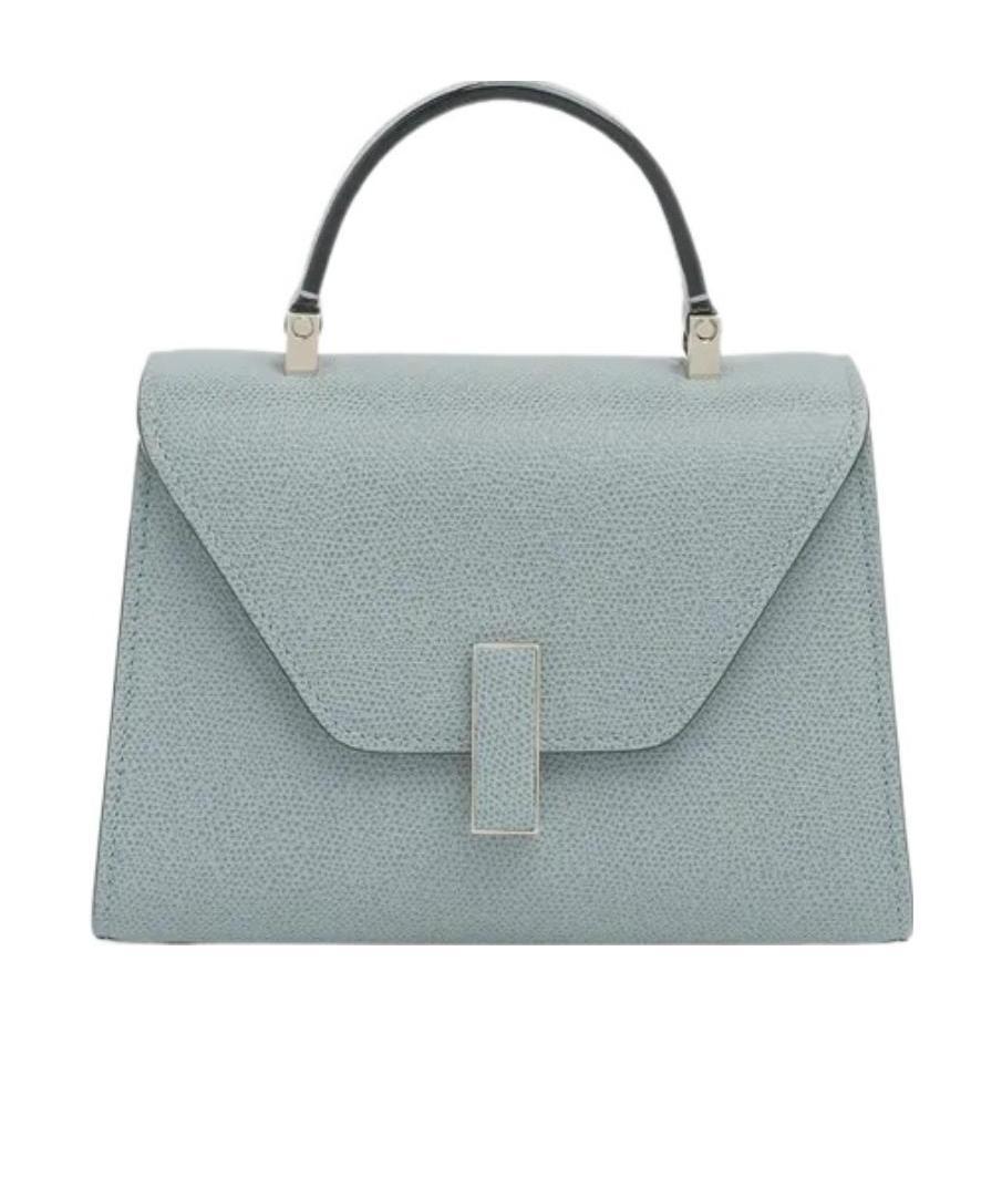 Valextra Small Leather Tote Bag In Gray